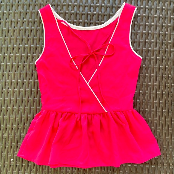 Hot Pink Posh Spice Inspired Peplum Tank Top - Picture 2 of 3